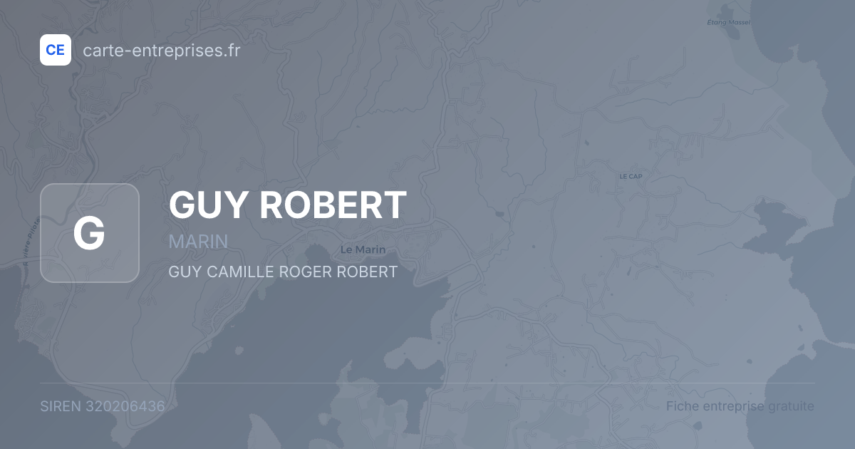 GUY ROBERT — 320206436 — fiche entreprise