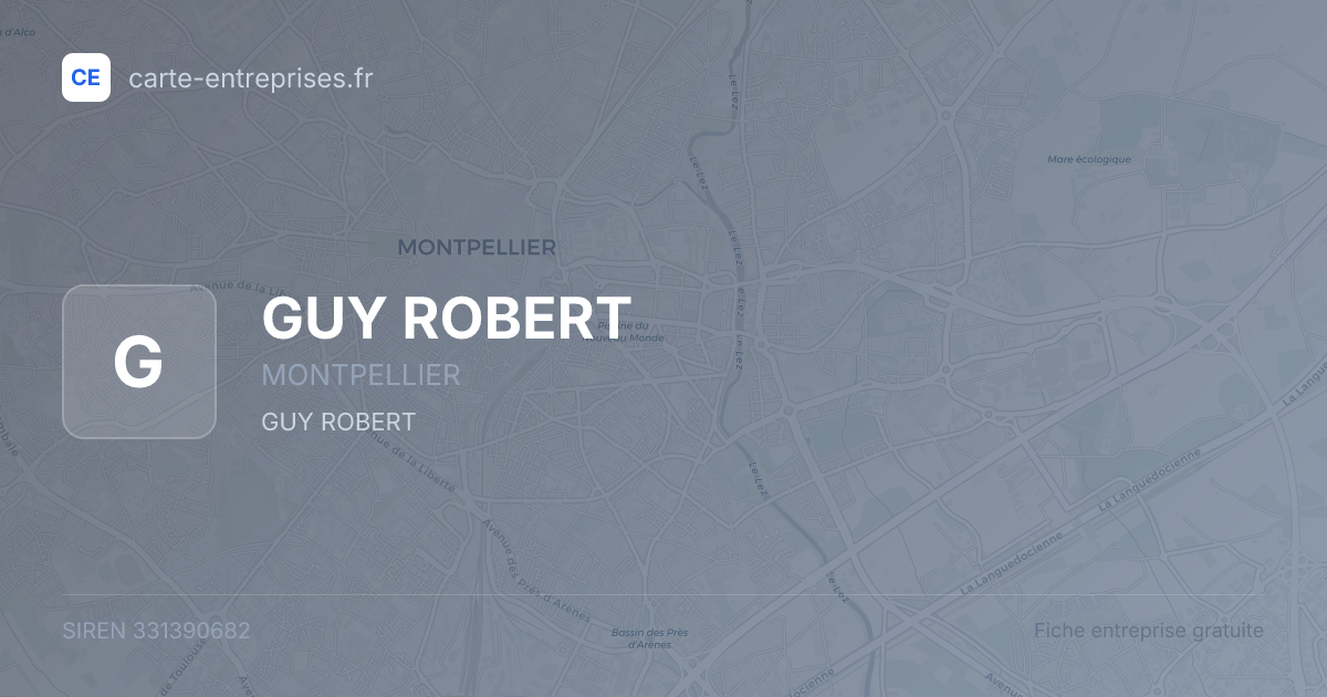 GUY ROBERT — 331390682 — fiche entreprise