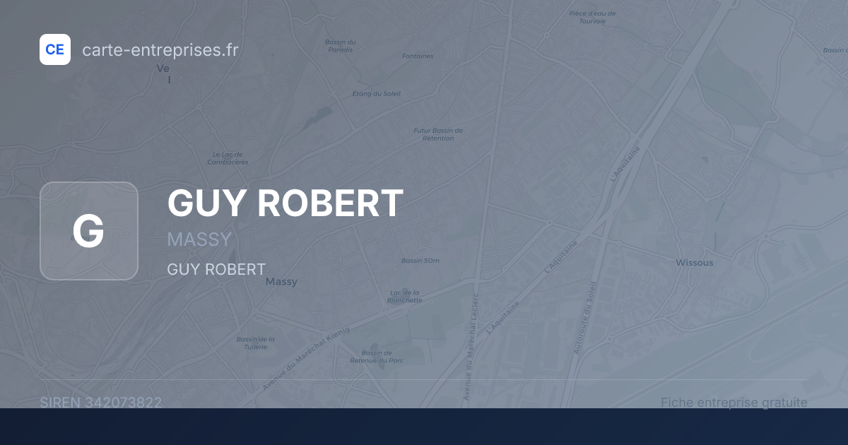 GUY ROBERT — 342073822 — fiche entreprise