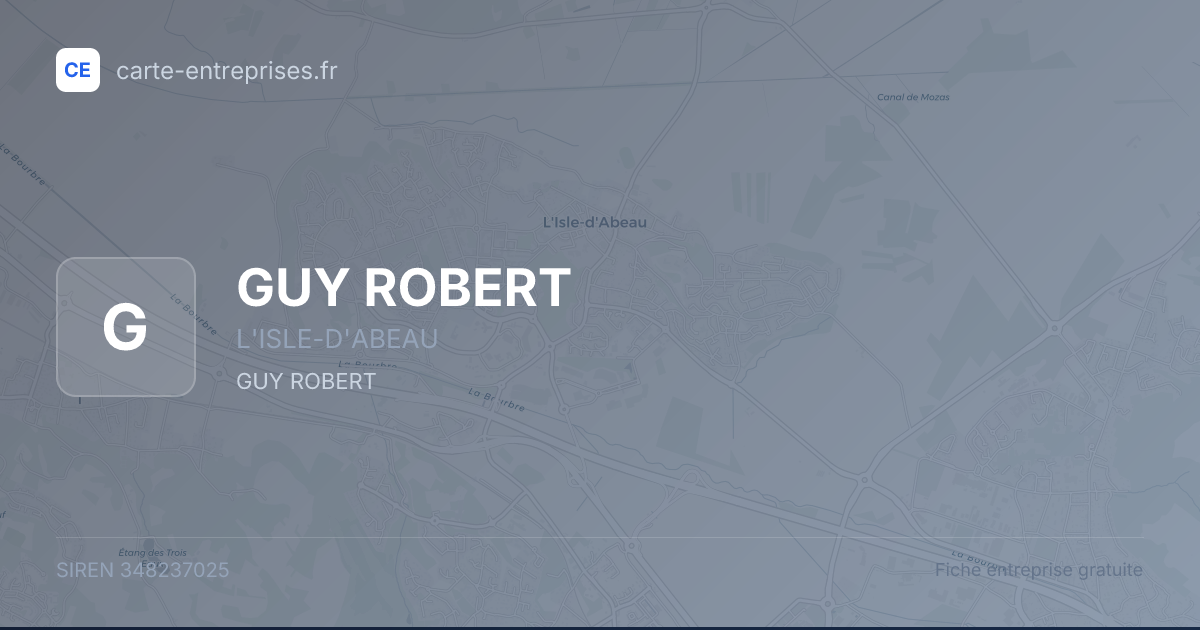 GUY ROBERT — 348237025 — fiche entreprise