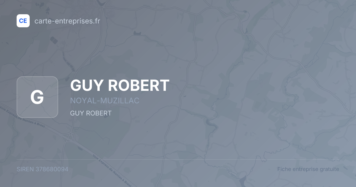 GUY ROBERT — 378680094 — fiche entreprise