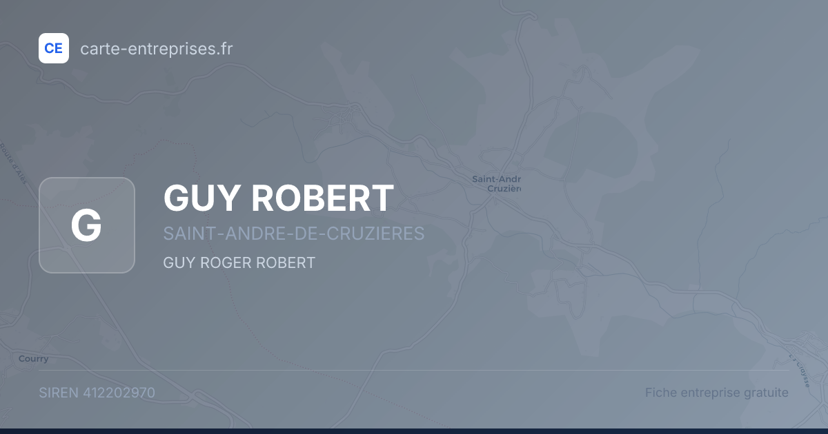 GUY ROBERT — 412202970 — fiche entreprise