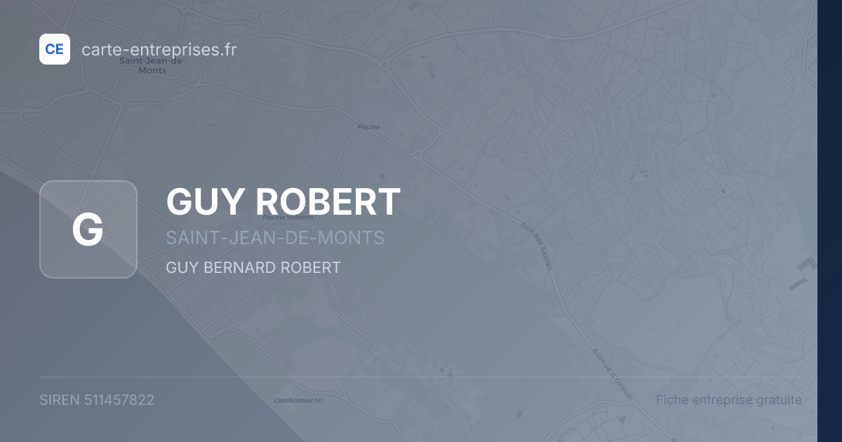 GUY ROBERT — 511457822 — fiche entreprise