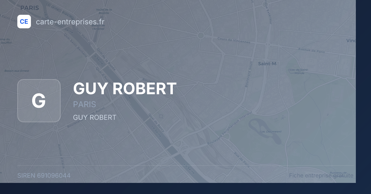 GUY ROBERT — 691096044 — fiche entreprise