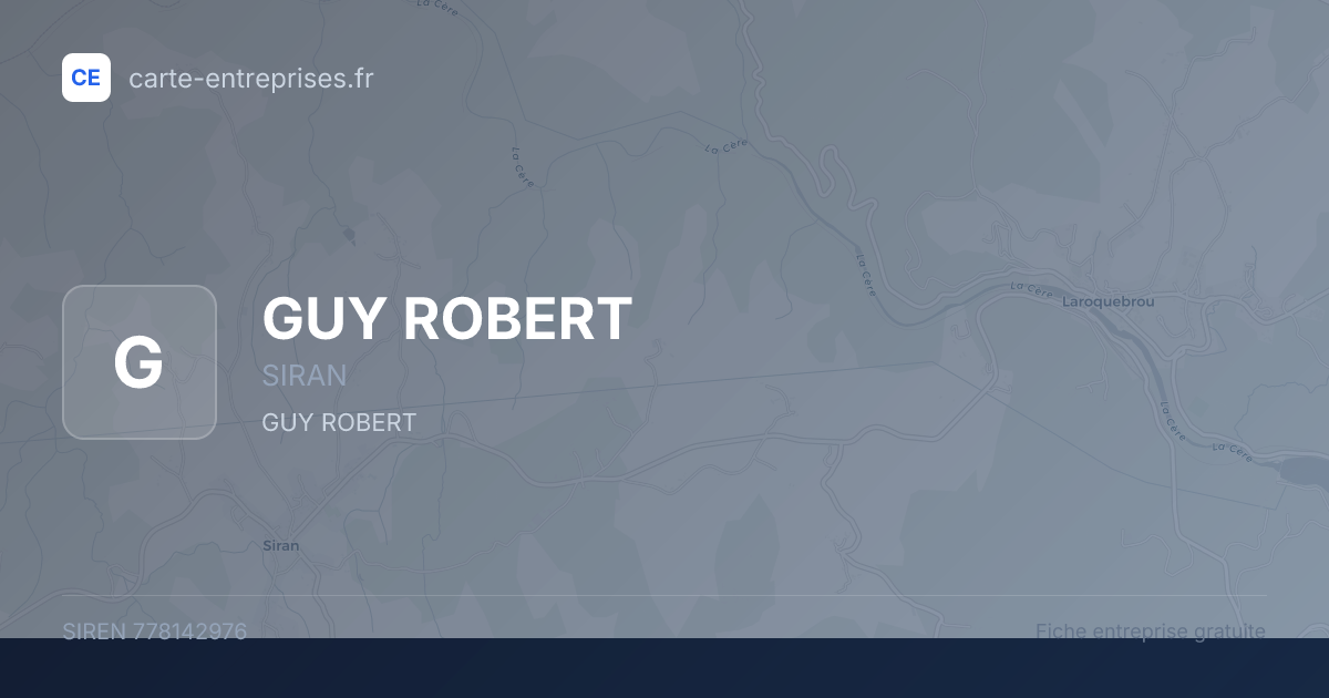 GUY ROBERT — 778142976 — fiche entreprise