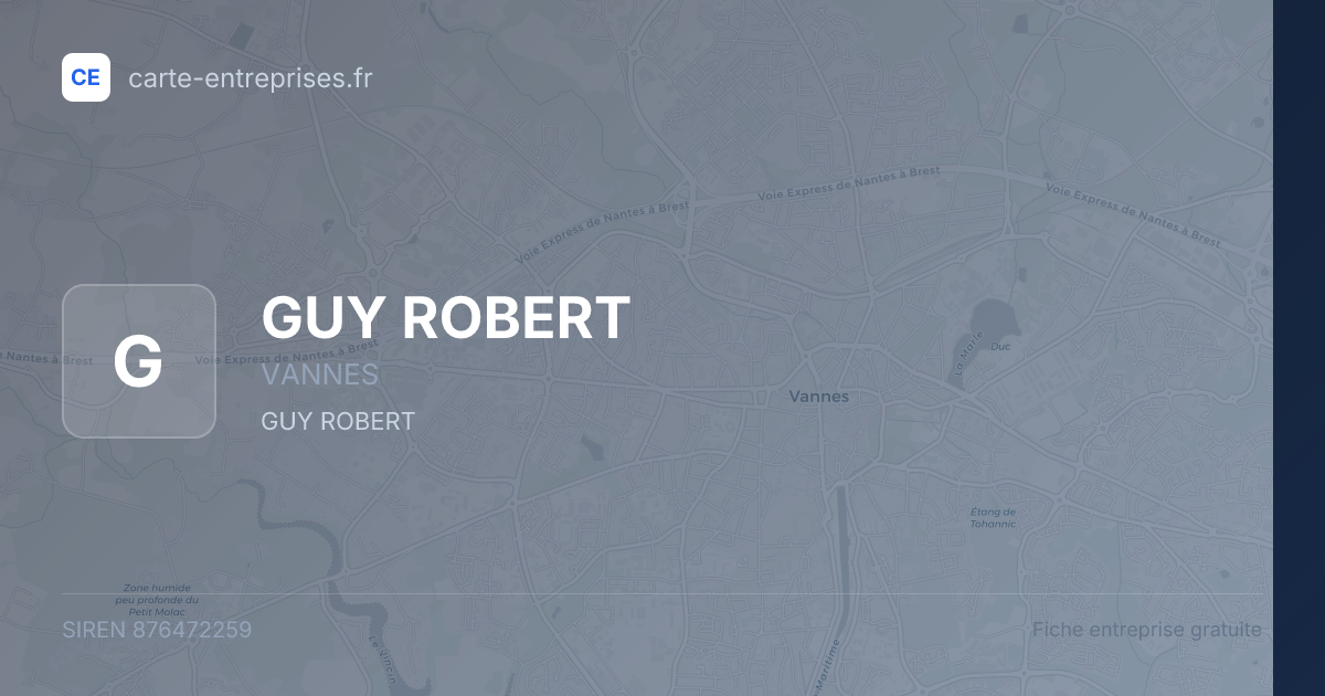 GUY ROBERT — 876472259 — fiche entreprise