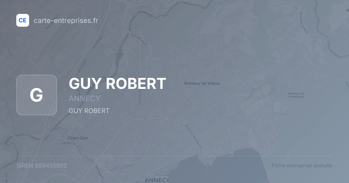 GUY ROBERT — 899455802 — fiche entreprise