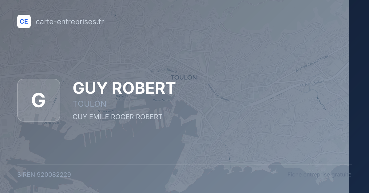 GUY ROBERT — 920082229 — fiche entreprise