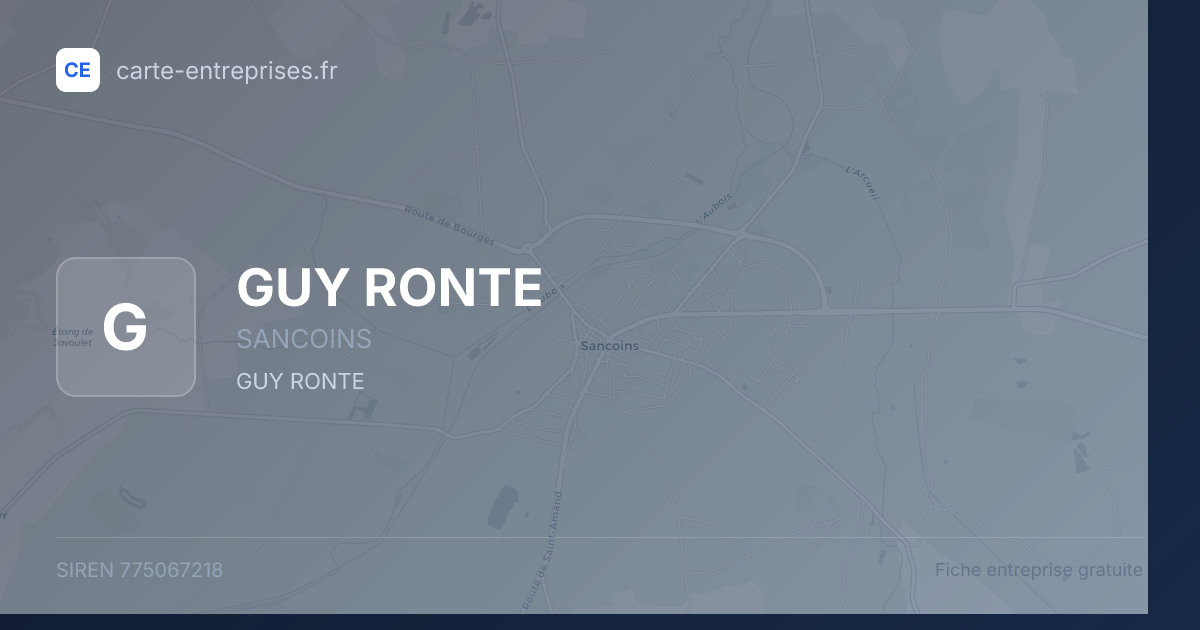 GUY RONTE — 775067218 — fiche entreprise