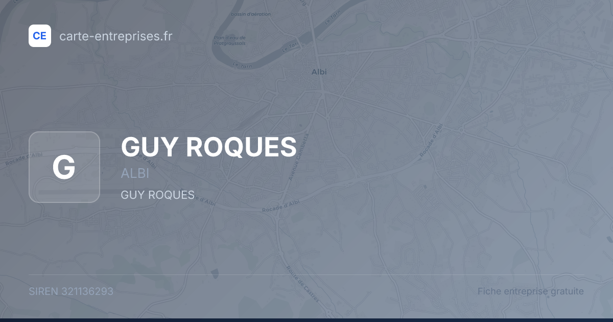 GUY ROQUES — 321136293 — fiche entreprise