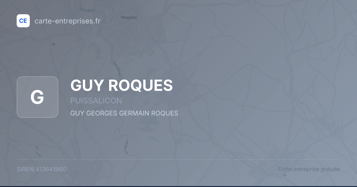 GUY ROQUES — 413641960 — fiche entreprise