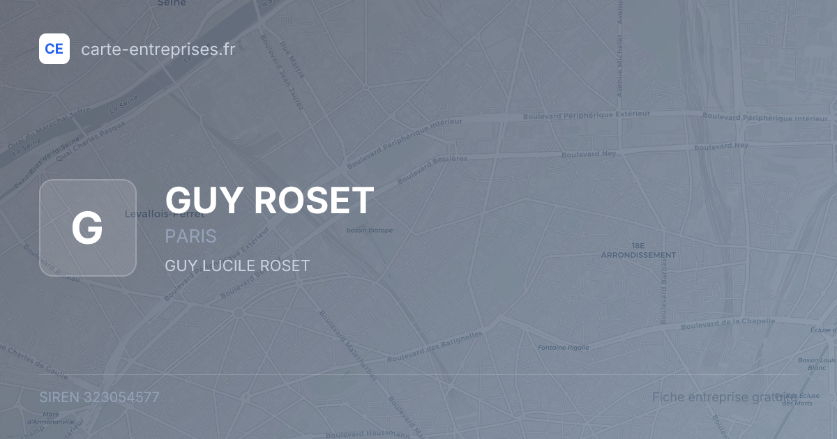 GUY ROSET — 323054577 — fiche entreprise