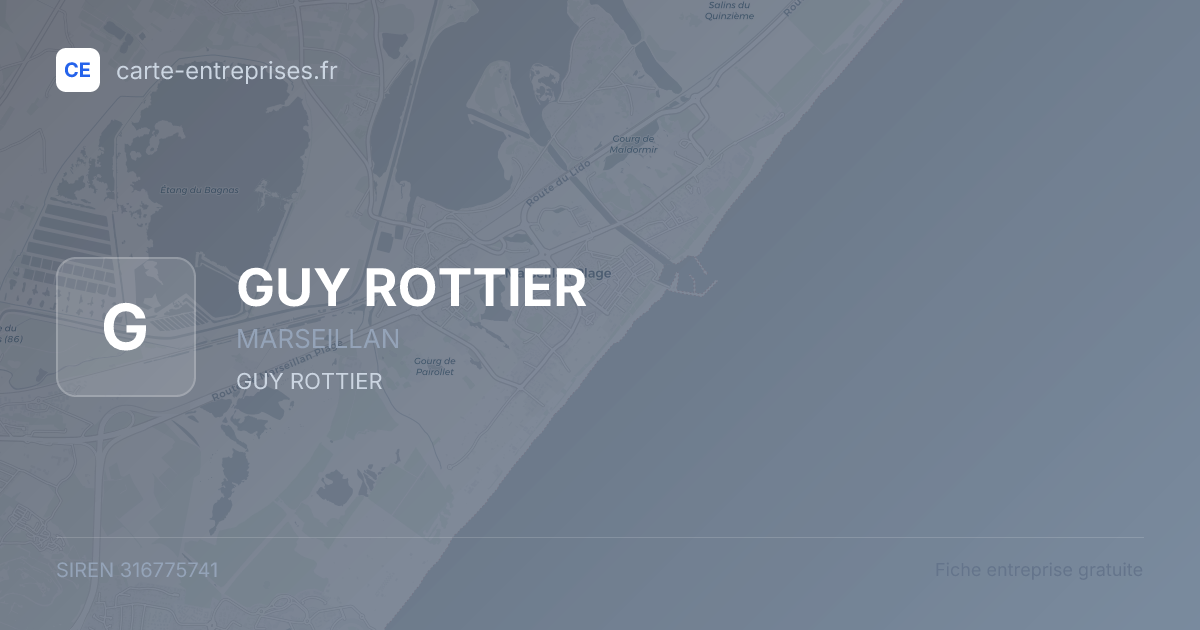 GUY ROTTIER — 316775741 — fiche entreprise