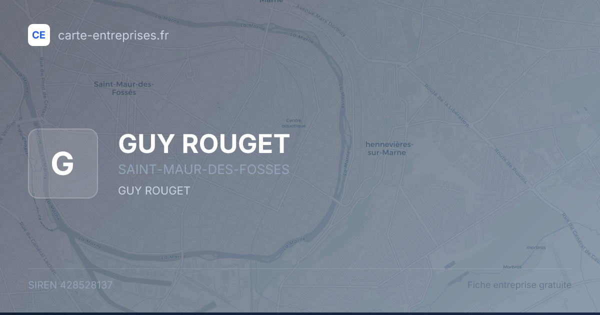 GUY ROUGET — 428528137 — fiche entreprise