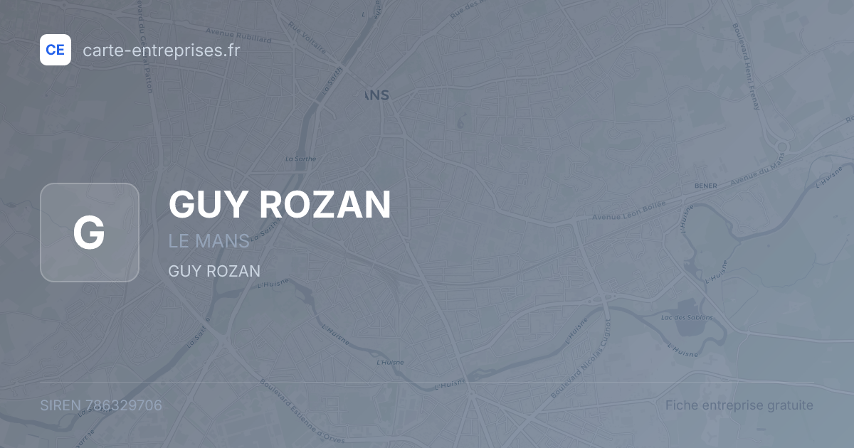 GUY ROZAN — 786329706 — fiche entreprise