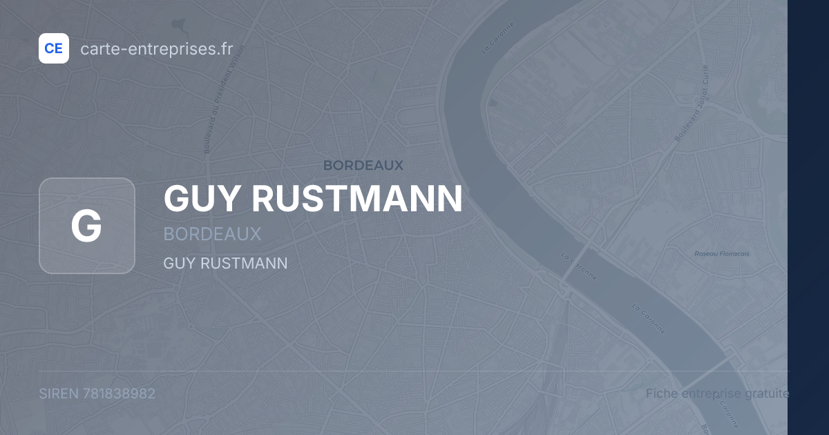 GUY RUSTMANN — 781838982 — fiche entreprise