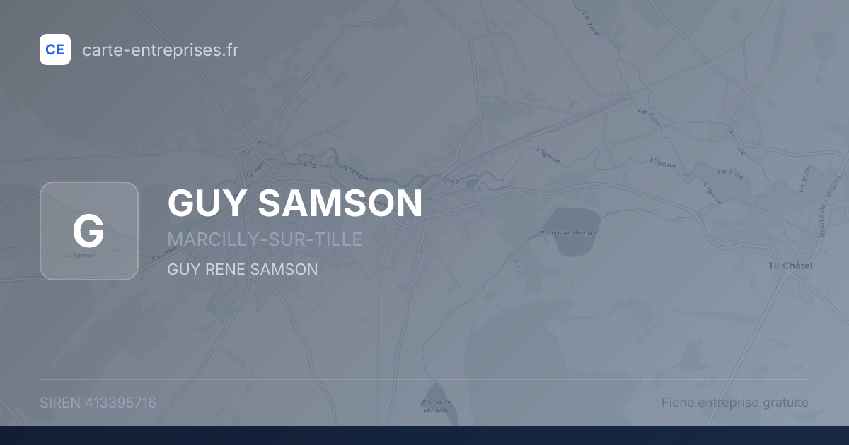 GUY SAMSON — 413395716 — fiche entreprise