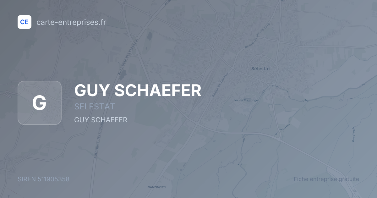 GUY SCHAEFER — 511905358 — fiche entreprise