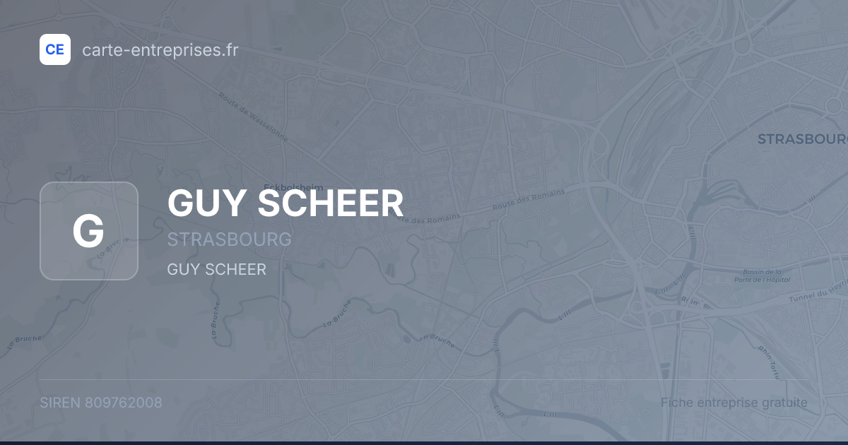 GUY SCHEER — 809762008 — fiche entreprise