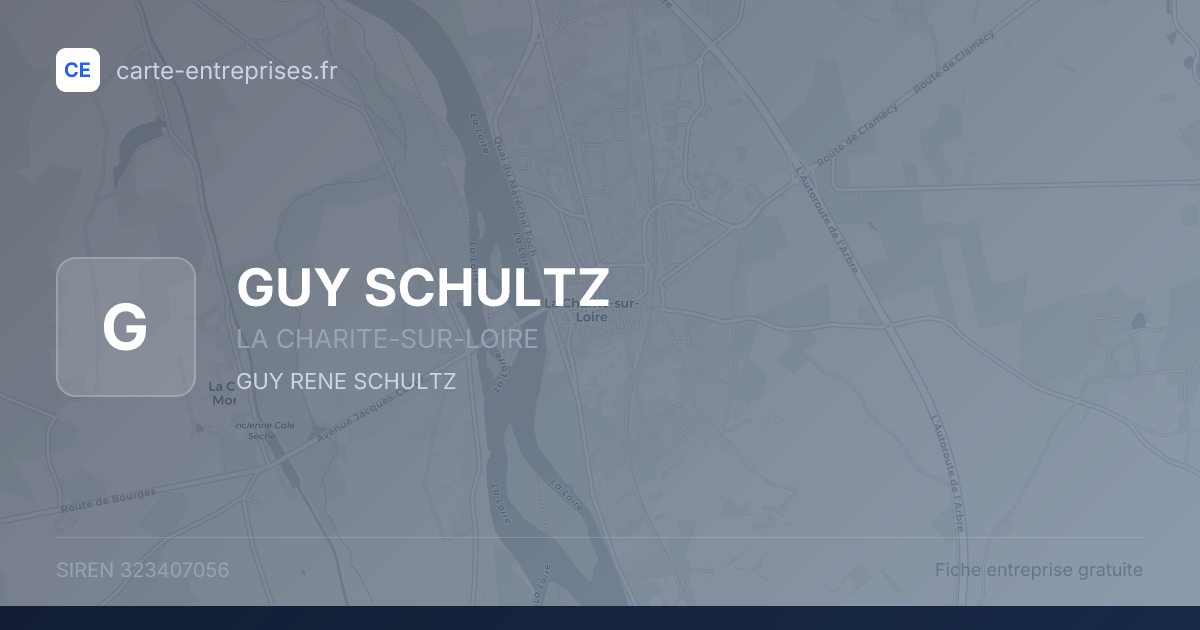 GUY SCHULTZ — 323407056 — fiche entreprise