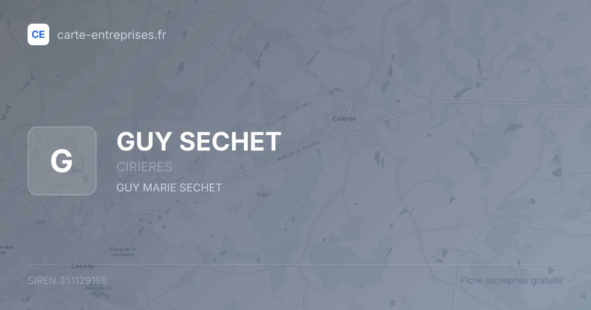 GUY SECHET — 351129168 — fiche entreprise