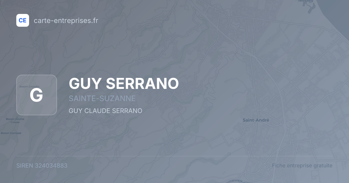 GUY SERRANO — 324034883 — fiche entreprise