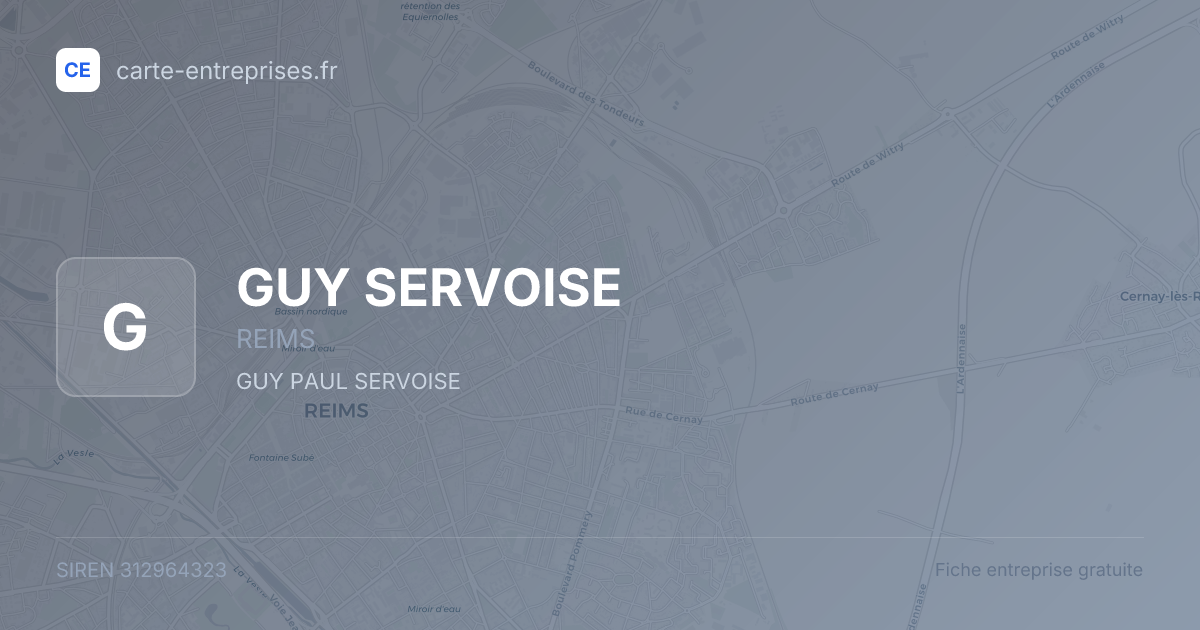 GUY SERVOISE — 312964323 — fiche entreprise