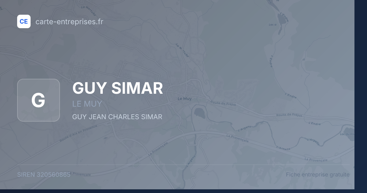 GUY SIMAR — 320560865 — fiche entreprise
