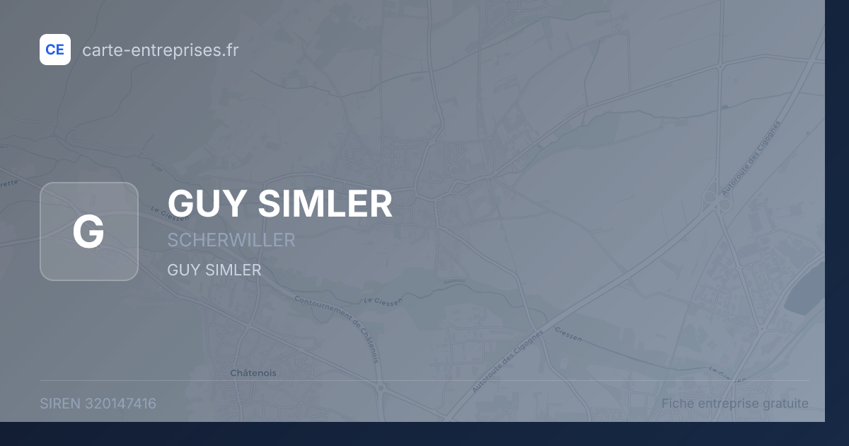 GUY SIMLER — 320147416 — fiche entreprise