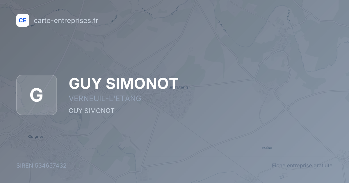 GUY SIMONOT — 534657432 — fiche entreprise