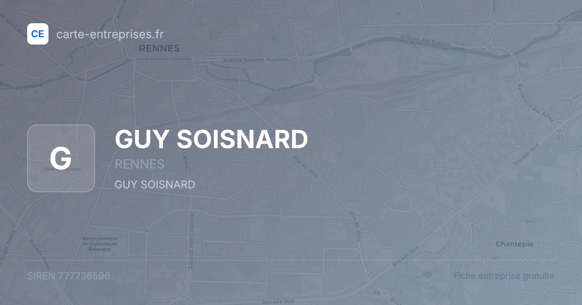 GUY SOISNARD — 777736596 — fiche entreprise