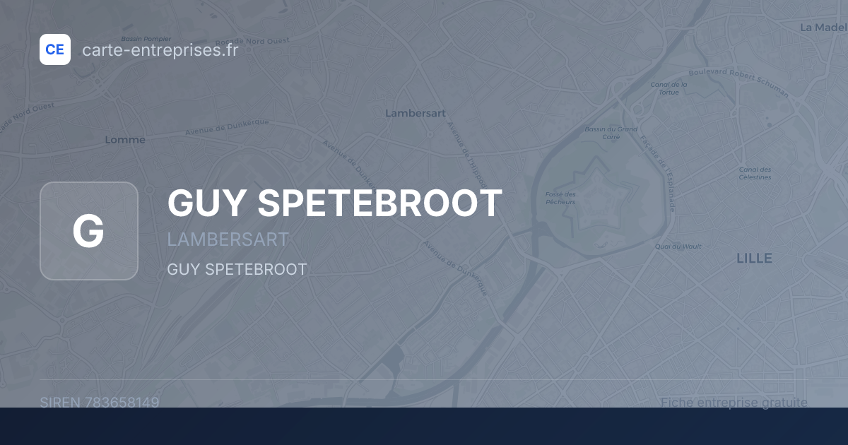 GUY SPETEBROOT — 783658149 — fiche entreprise