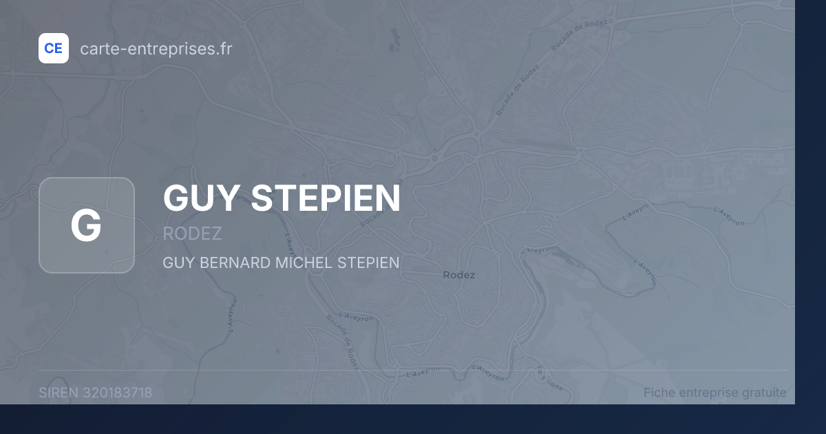 GUY STEPIEN — 320183718 — fiche entreprise