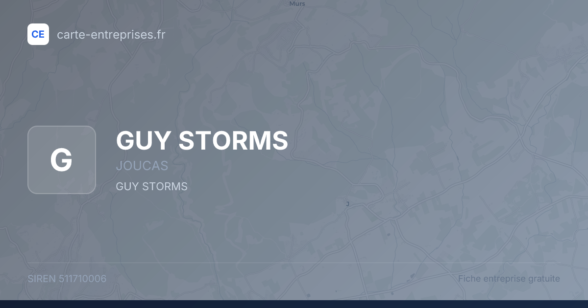 GUY STORMS — 511710006 — fiche entreprise