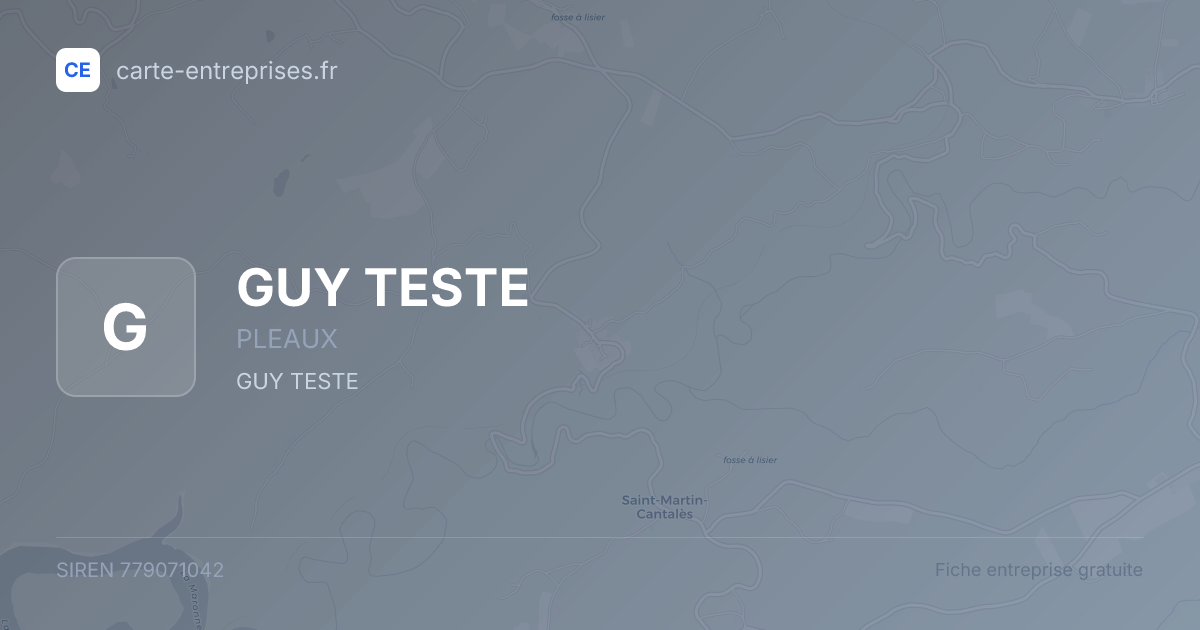 GUY TESTE — 779071042 — fiche entreprise