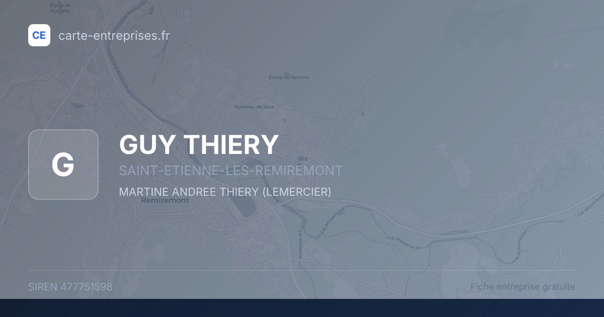 GUY THIERY — 477751598 — fiche entreprise