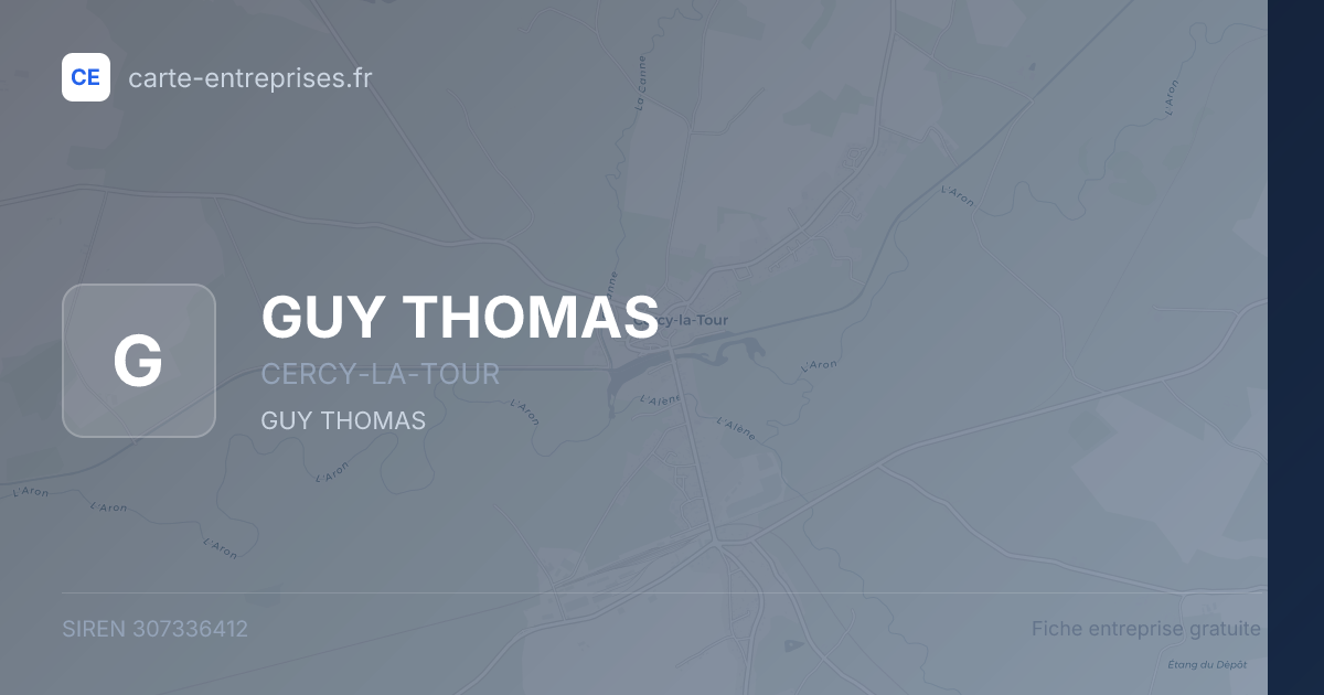 GUY THOMAS — 307336412 — fiche entreprise