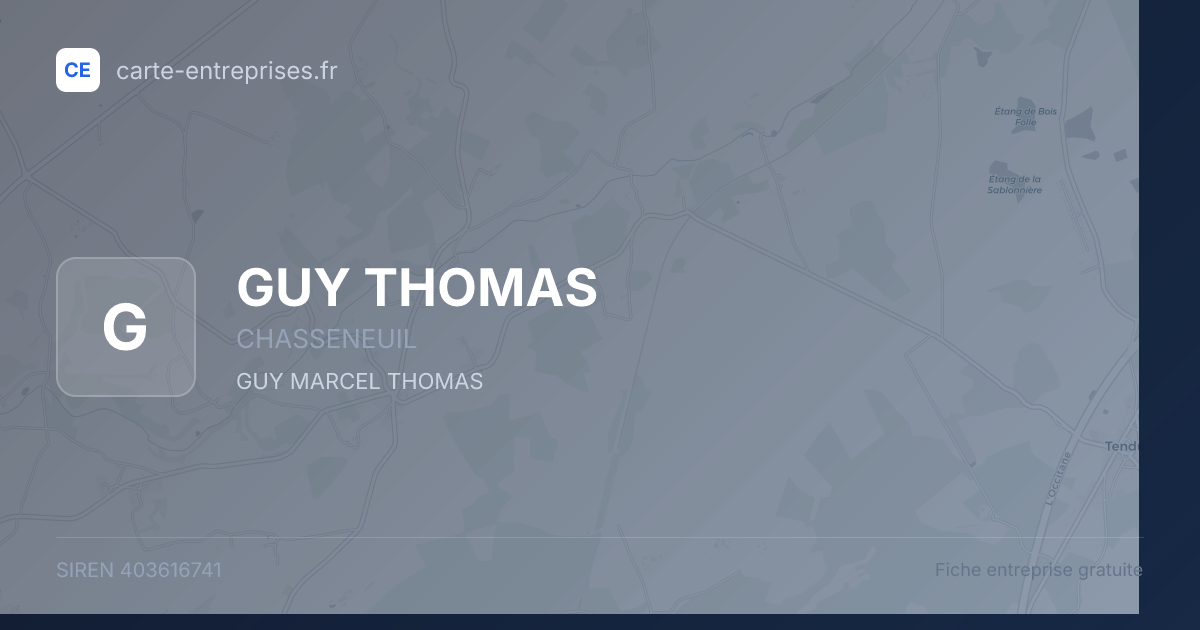 GUY THOMAS — 403616741 — fiche entreprise