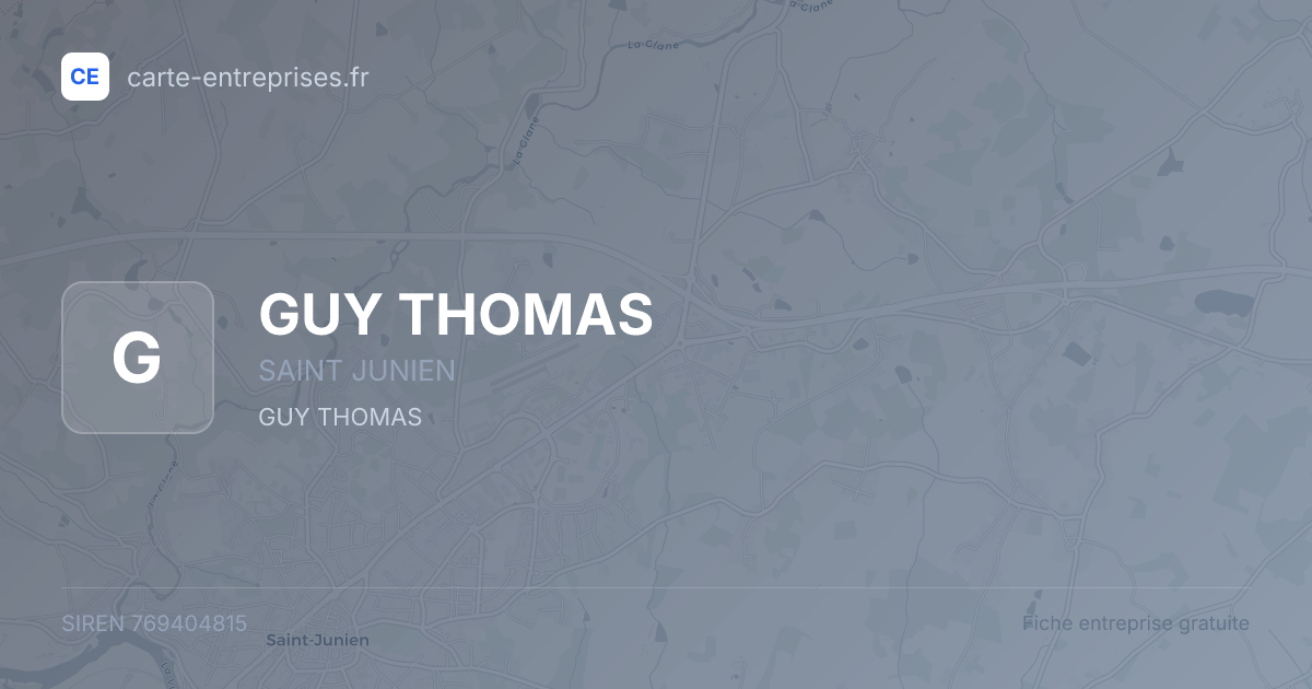 GUY THOMAS — 769404815 — fiche entreprise