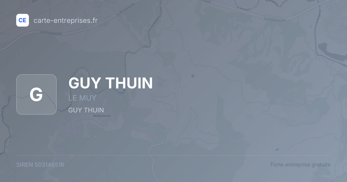 GUY THUIN — 503146516 — fiche entreprise