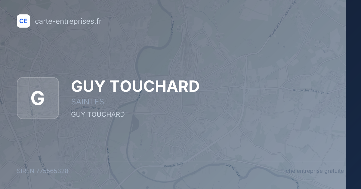 GUY TOUCHARD — 775565328 — fiche entreprise