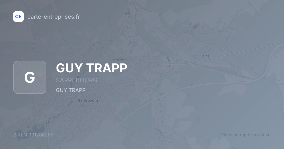 GUY TRAPP — 331286260 — fiche entreprise