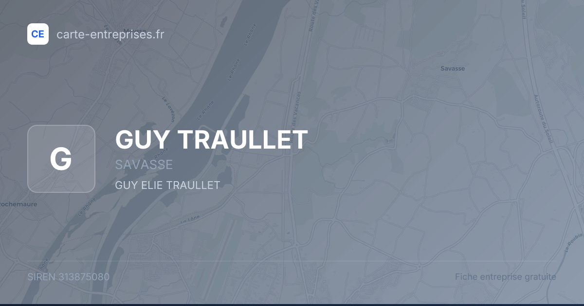 GUY TRAULLET — 313875080 — fiche entreprise