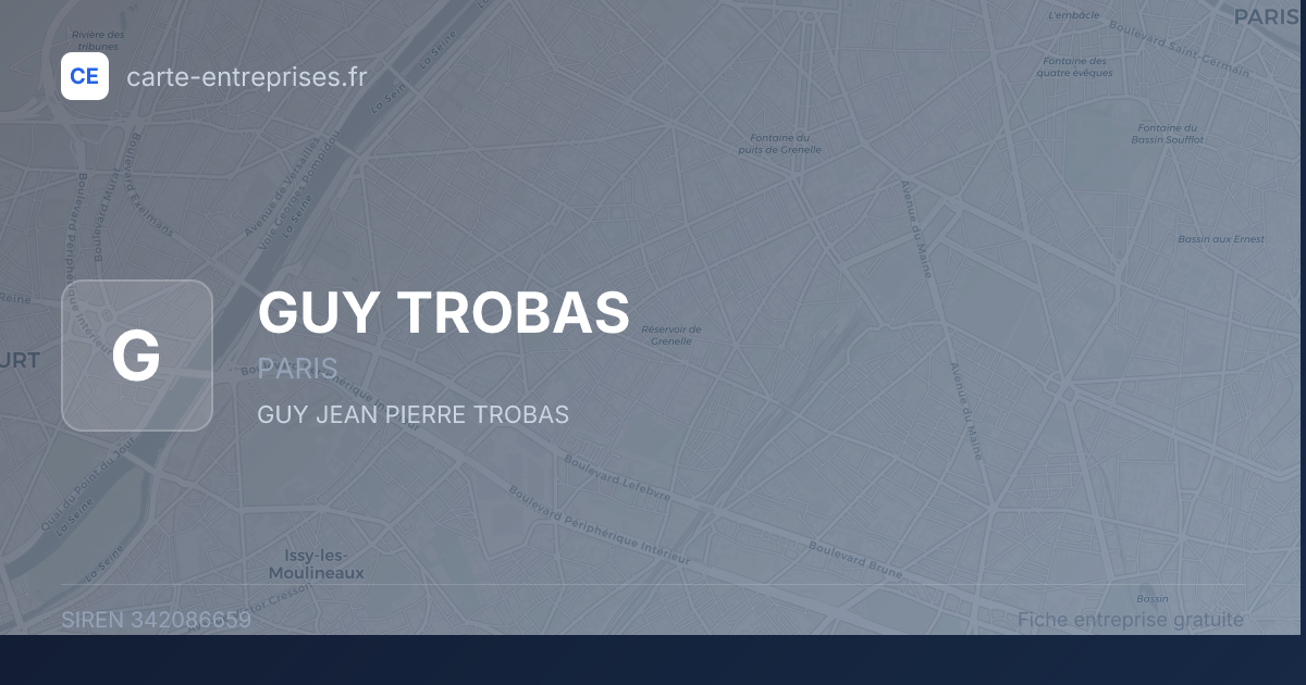 GUY TROBAS — 342086659 — fiche entreprise