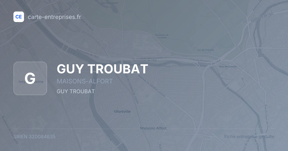 GUY TROUBAT — 320084635 — fiche entreprise