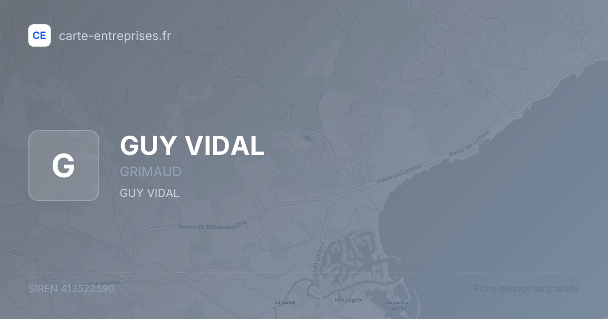 GUY VIDAL — 413522590 — fiche entreprise