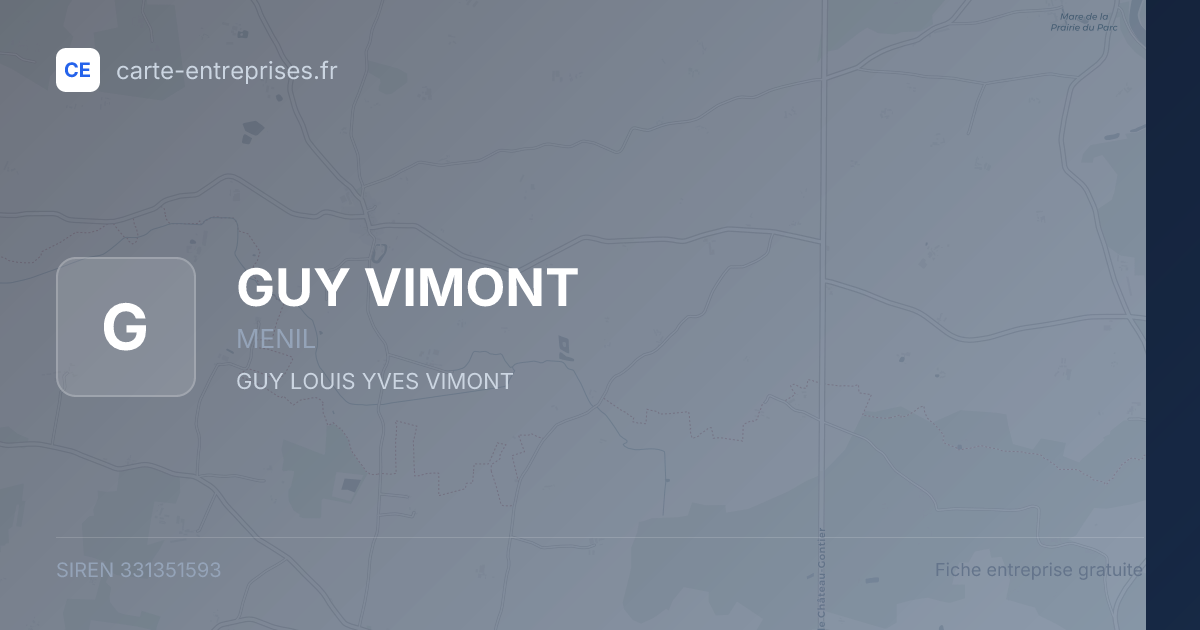 GUY VIMONT — 331351593 — fiche entreprise