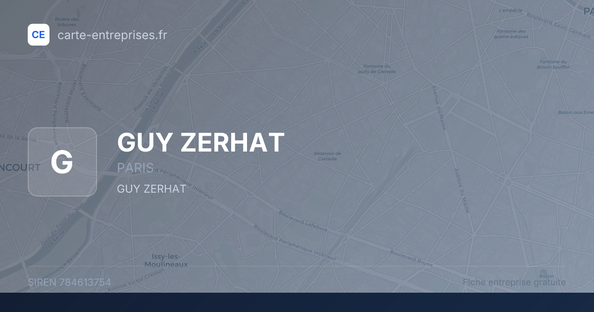 GUY ZERHAT — 784613754 — fiche entreprise