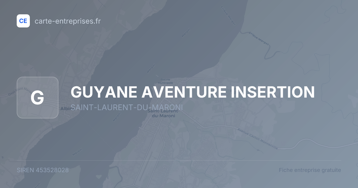GUYANE AVENTURE INSERTION — 453528028 — fiche entreprise