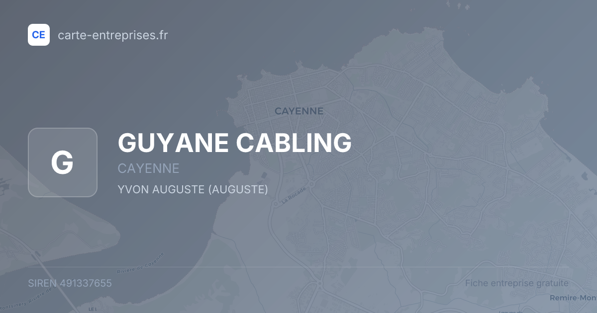 GUYANE CABLING — 491337655 — fiche entreprise